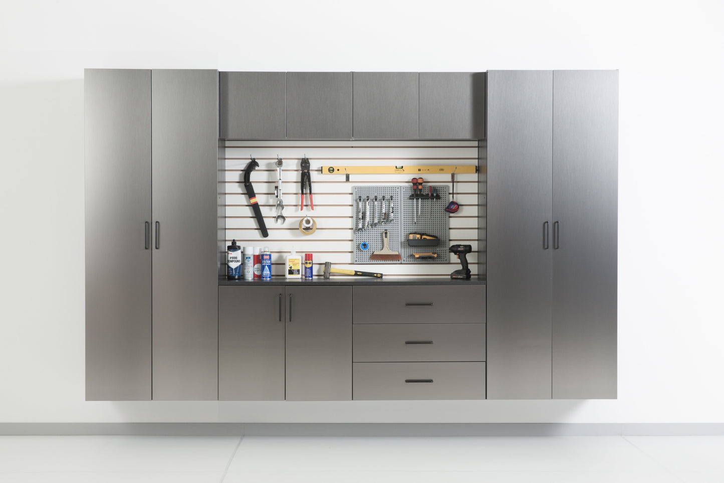 Astro Series 32 in. W x 28 in. H x 20 in. D Metal Wall Mounted Base Drawer Storage Cabinet
