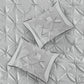 7 Piece Tufted Comforter Set Grey Queen