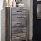 Drystan - Five Drawer Chest - Brown / Beige