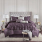 7 Piece Tufted Comforter Set Plum Full