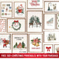 Vintage Christmas Tree Wall Art with Free 100+ Christmas Print