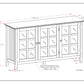 Acadian 62 Inch Wide Solid Wood Storage Cabinet in Brunette