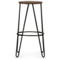 Simeon - 24" Metal Counter Height Stool with Wood Seat - Cocoa
