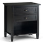 Warm Shaker Solid Wood 24 Inch Wide Transitional Nightstand in Hickory