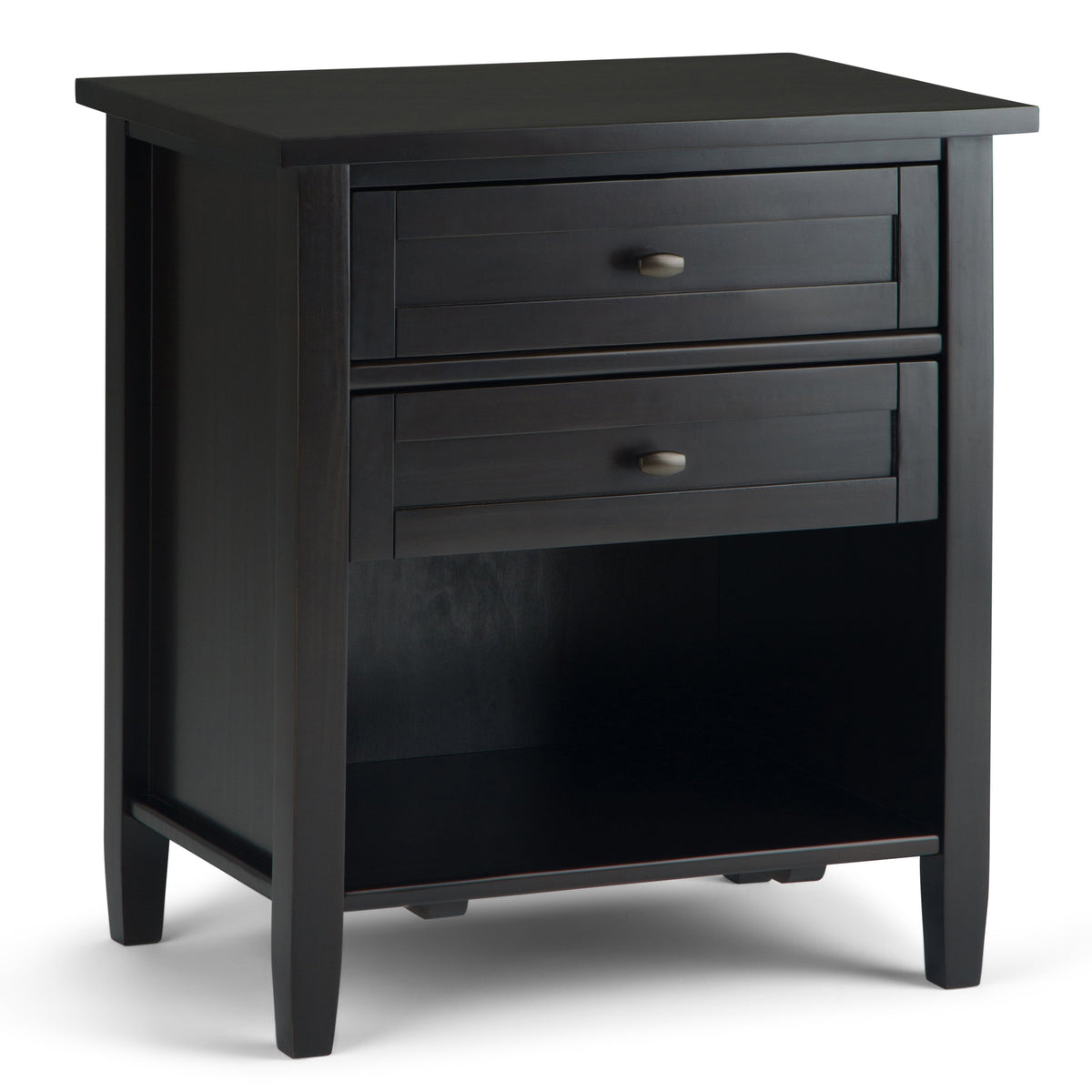 Warm Shaker Solid Wood 24 Inch Wide Transitional Nightstand in Hickory