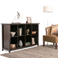 Amherst 57 Inch Wide Solid Wood 8 Cube Storage Sofa Table