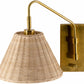 Gabas Gold Iron Rattan Wall Sconces