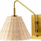 Gabas Gold Iron Rattan Wall Sconces
