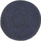 Gail Navy Jute Knitted Pouf