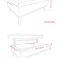 Owen 42 Inch Wide Lift Top Large Coffee Table Storage Ottoman