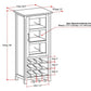 Avalon 22 Inch Wide Solid Wood 12-Bottle Wine Rack Storage Cabinet
