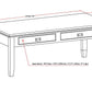 Artisan 46 Inch Wide Solid Wood Coffee Table in Russet