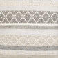 Geyser Woven White Gray Cotton Pouf - Clearance