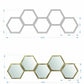 Gitagum Rustic Gold Honeycomb Mirror