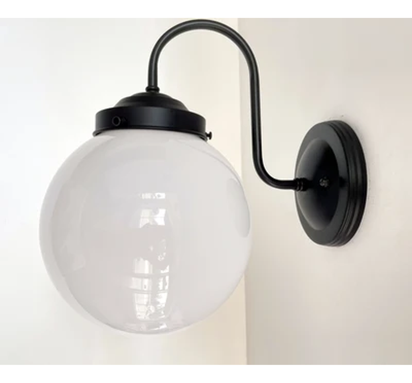 Large Modern Globe Wall Sconce | 8"W