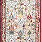 Neola White/Red Damask Area Rug