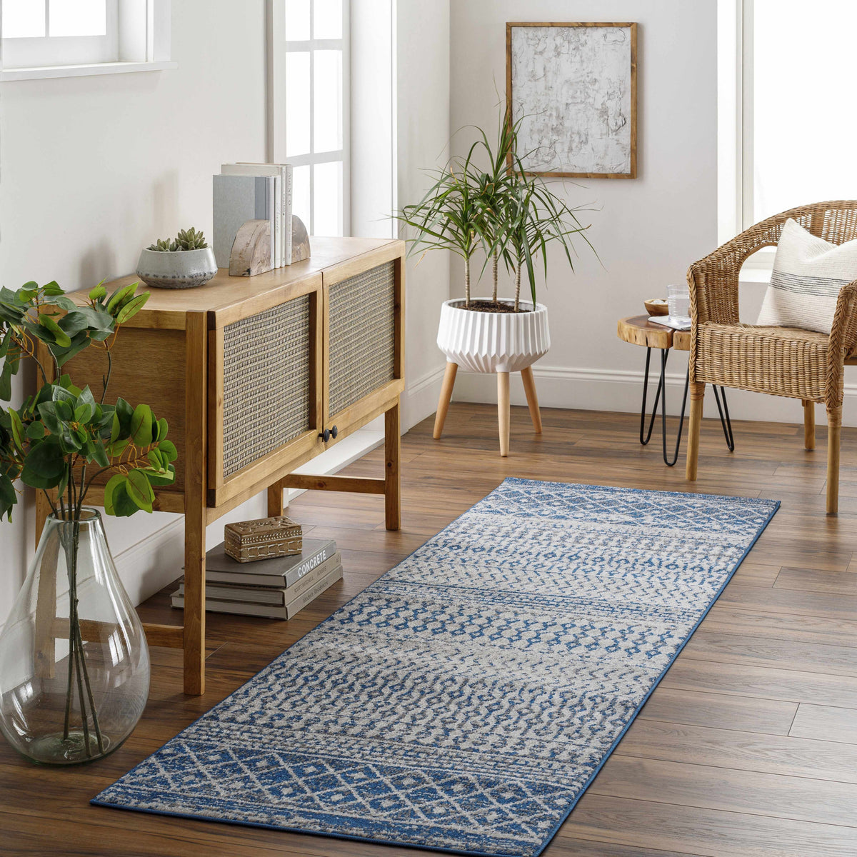 Constantin Blue Area Rug - Clearance