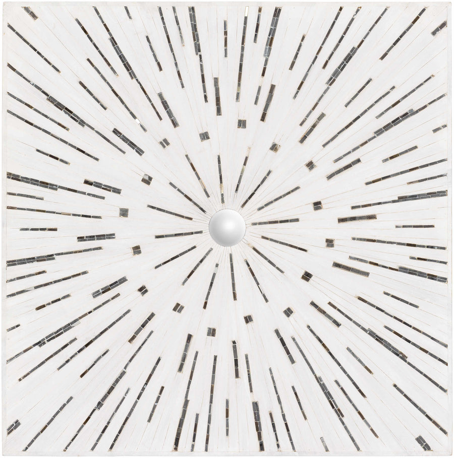 Garnet White Mosaic Starburst Wall Art - Clearance