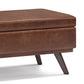 Owen 42 Inch Wide Lift Top Large Coffee Table Storage Ottoman
