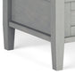 Warm Shaker Solid Wood 20-Inch Wide Transitional End Table in Fog