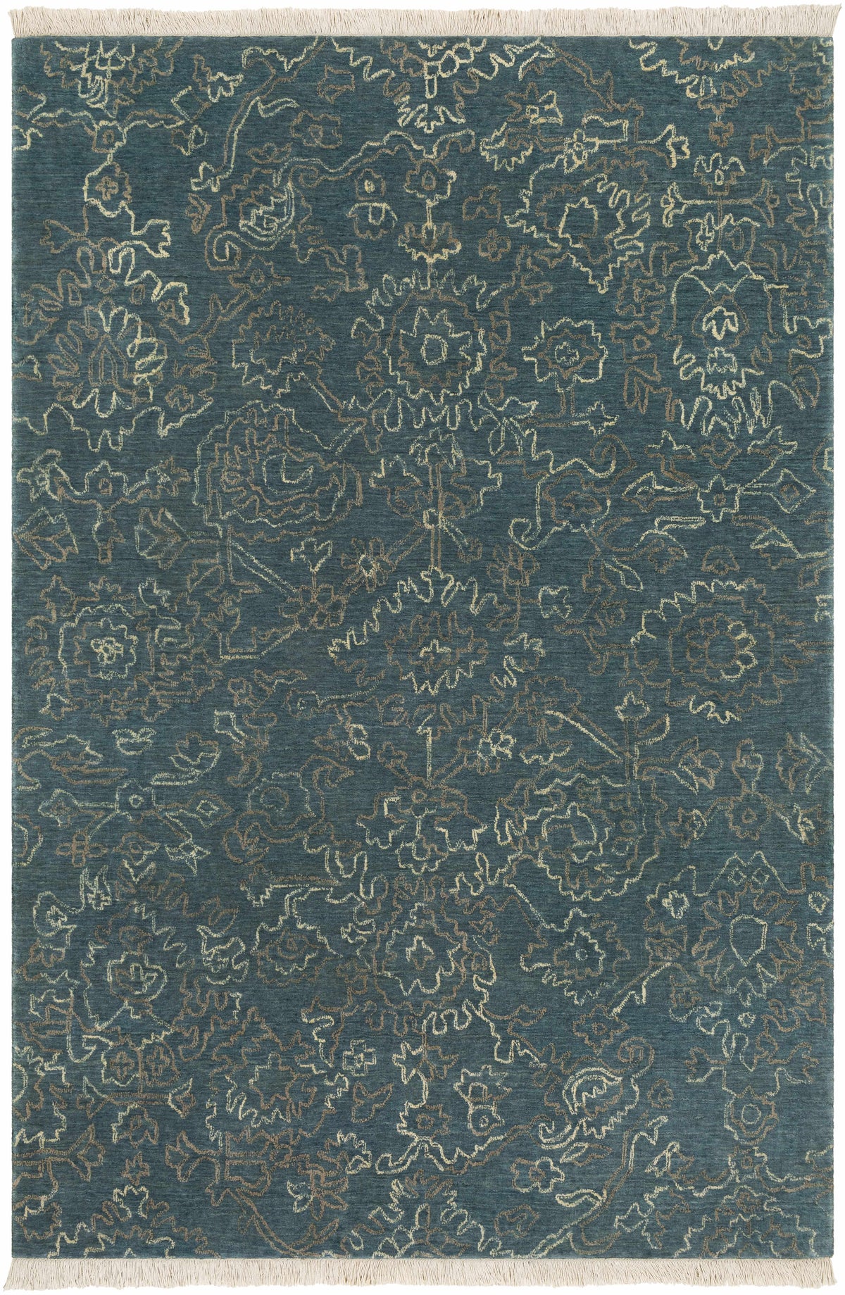 Hinkle Teal Premium Wool Carpet - Clearance