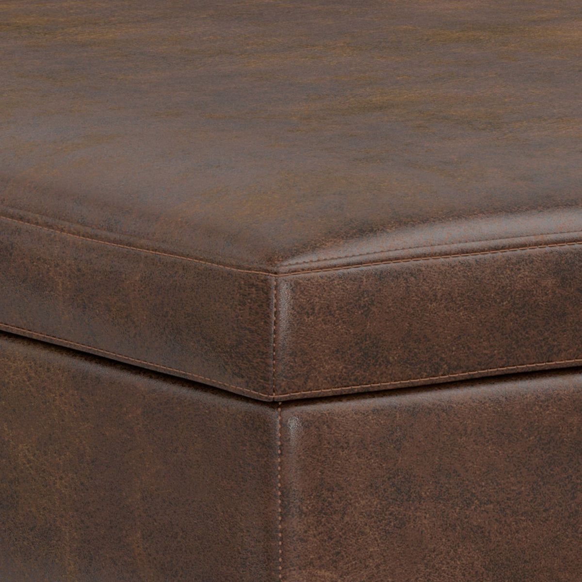 Owen 40 Inch Wide XL Square Coffee Table Storage Ottoman