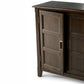 Burlington 30 Inch Wide Solid Wood Low Storage Cabinet in Mahogany