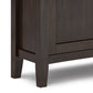 Redmond 32 Inch Wide Solid Wood Low Storage Cabinet in Brunette
