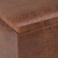Rockwood 17 Inch Wide Cube Storage Ottoman with Tray