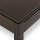 Cosmopolitan 42 Inch Wide Solid Wood Coffee Table in Mahogany