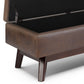 Owen 48" Wide Rectangular Storage Ottoman in Distressed Chestnut