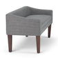 Parris 50 Inch Wide Upholstered Bench in Pebble