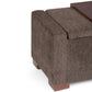 Bretton 42 Inch Wide Lift Top Storage Ottoman in Deep Umber