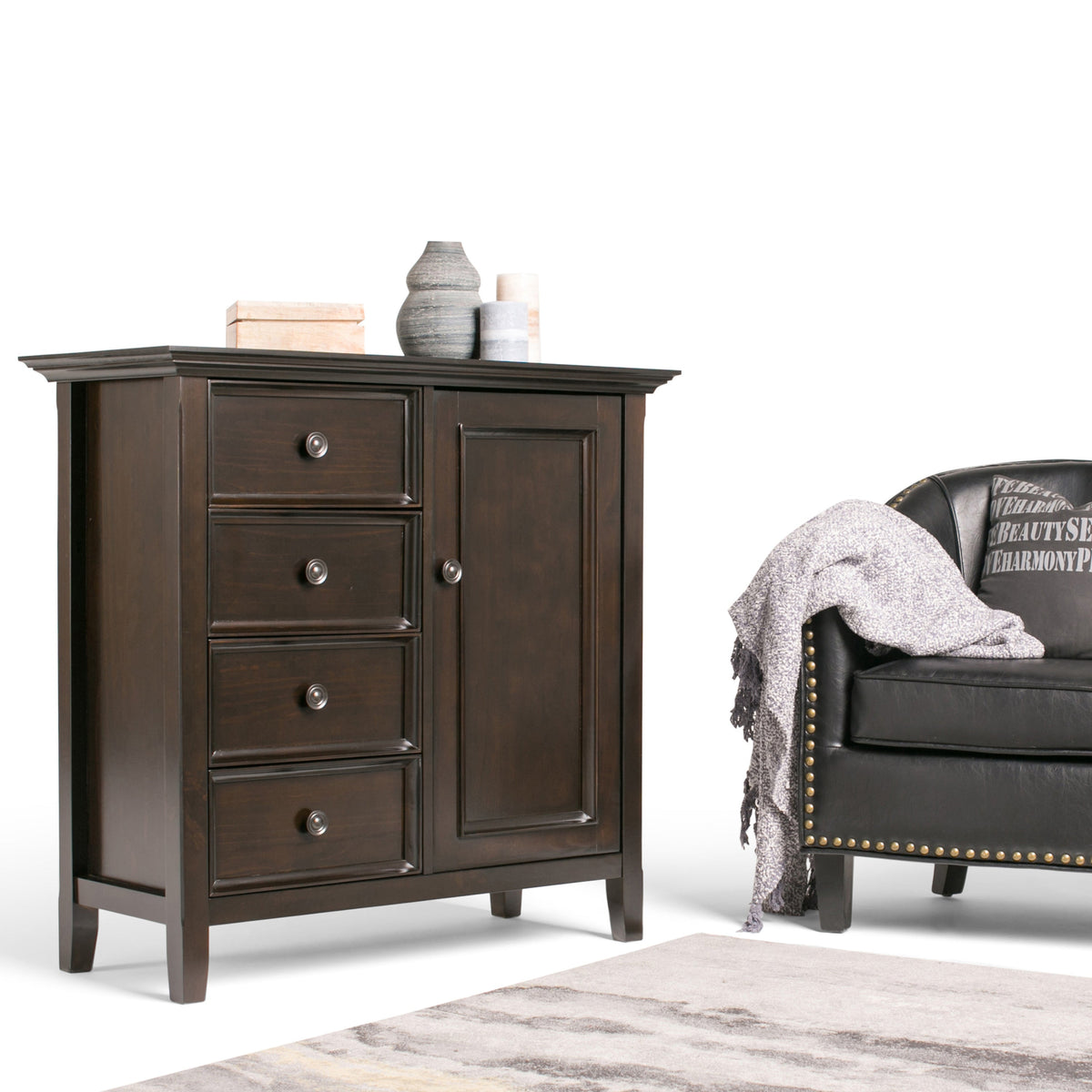 Amherst Medium Storage Cabinet - Hickory