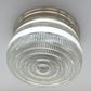 RETRO 1960's Antique DRUM Flush Mount Ceiling Light Brushed Nickel