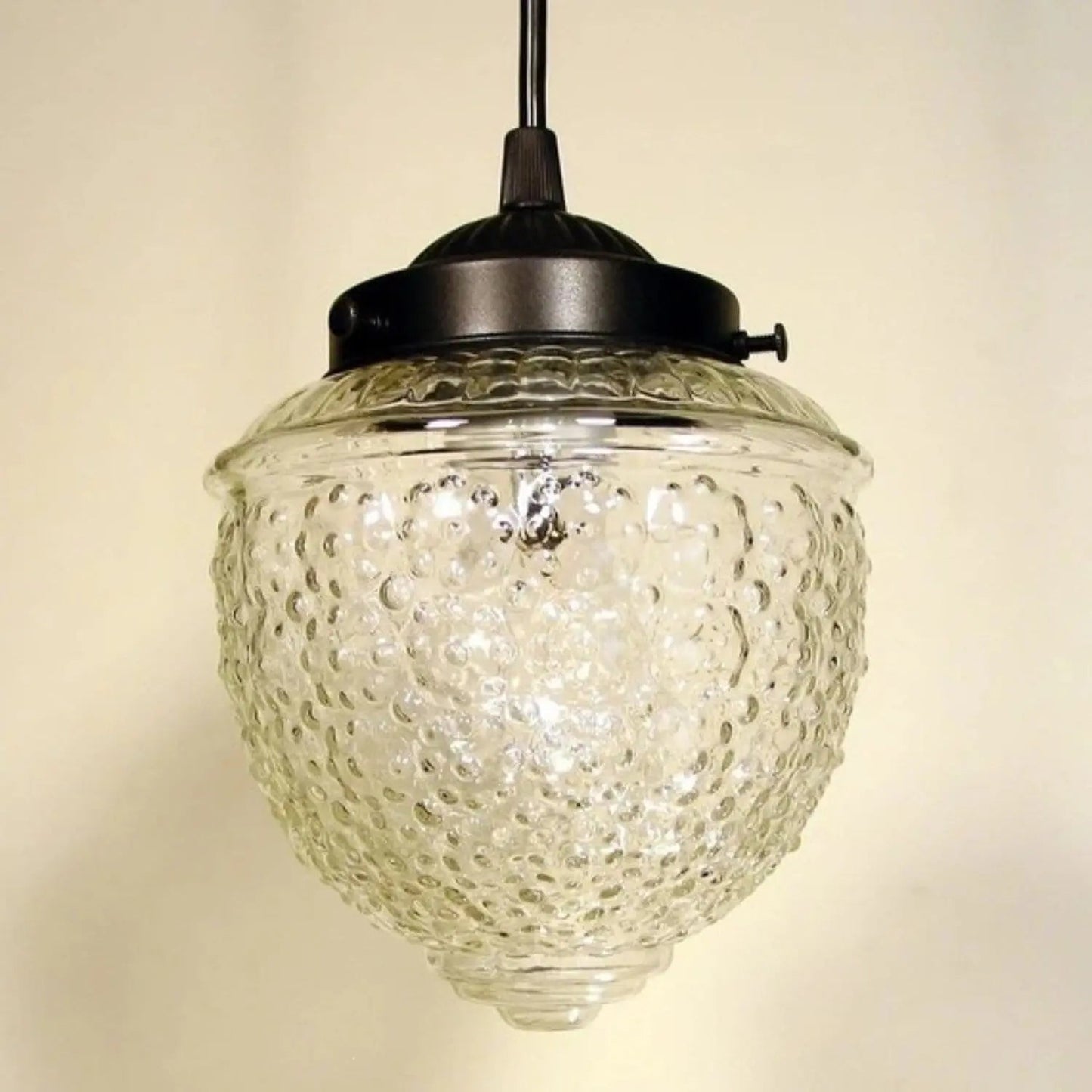 Antique Acorn Clear Glass Pendant Light | 5"