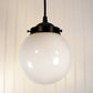 Milk Glass Globe Pendant Light | 6" or 8"