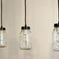 Mason Jar Track Lighting PENDANT Trio