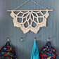Macrame lotus flower mandala wall hanging for living room, bedroom, or nursery. Half mandala macrame. Boho home decor, summer decor