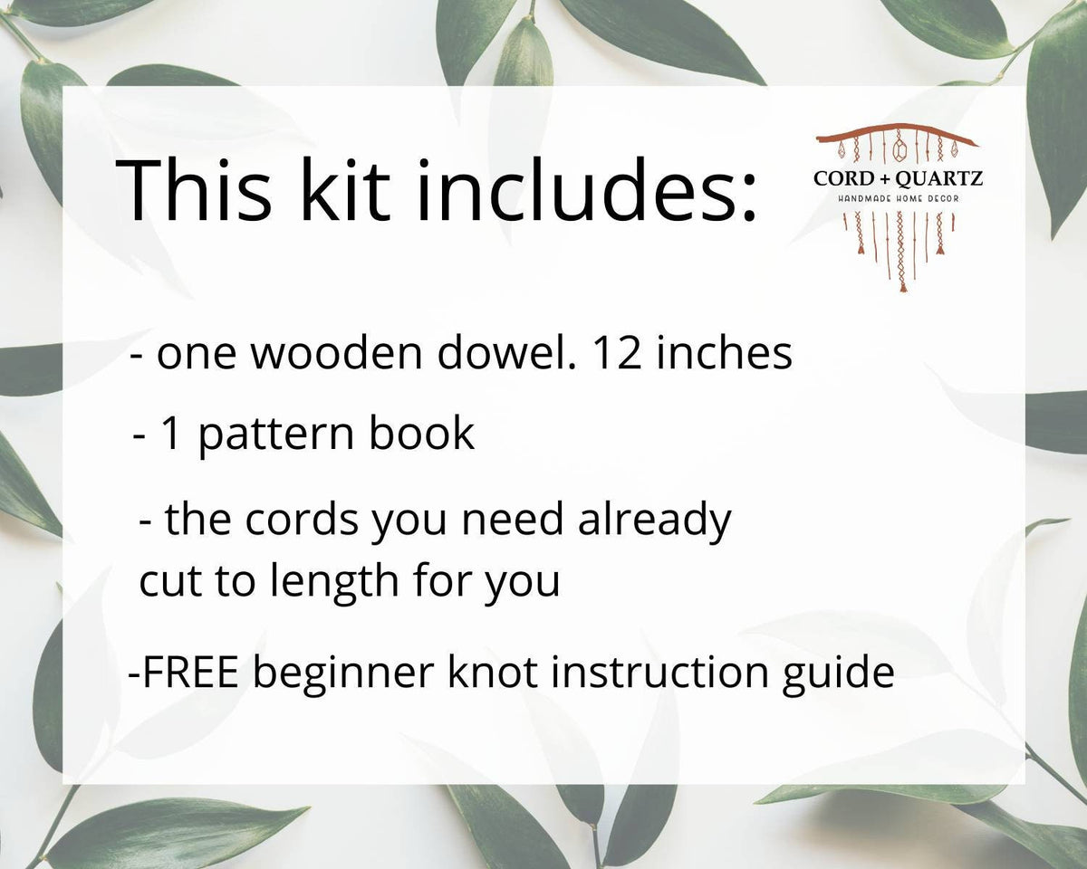Macrame wall hanging kit "May". Beginner DIY  kits