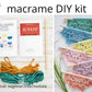 Beginner DIY Macrame craft kit. Macrame wall hanging kit, Craft kits for adults and kids. DIY boho wall decor. Macrame tutorial kit
