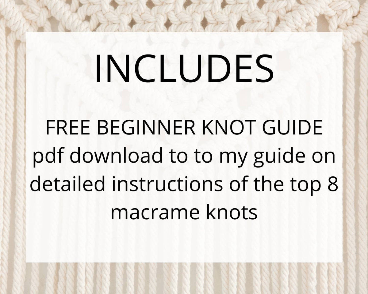 Beginner macrame wall hanging pdf pattern. Digital download