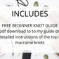 macrame wall hanging pattern. instant download pdf & free knot guide. DIY macrame tutorial step by step pattern. DIY boho wall home decor.