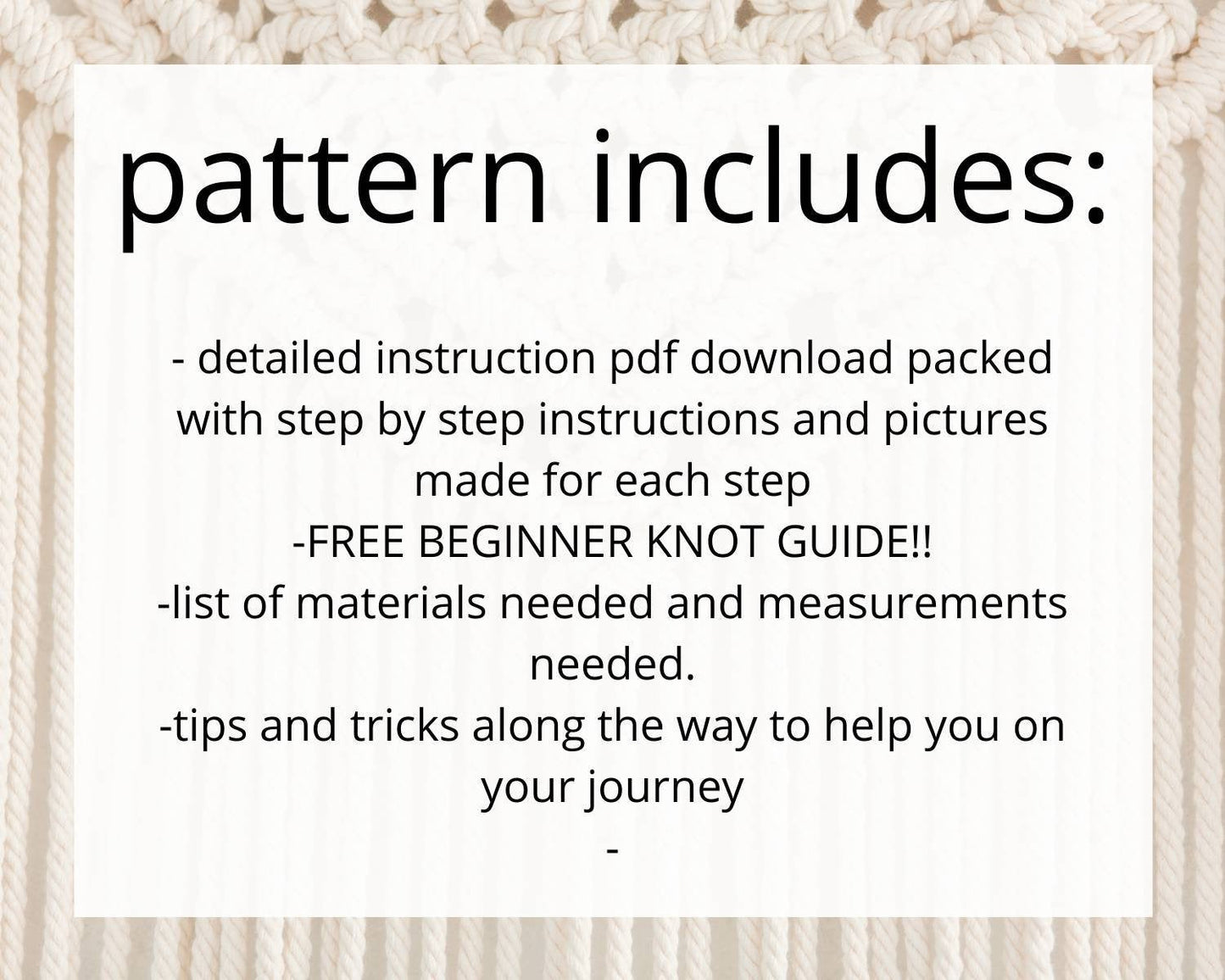 Beginner macrame wall hanging pdf pattern