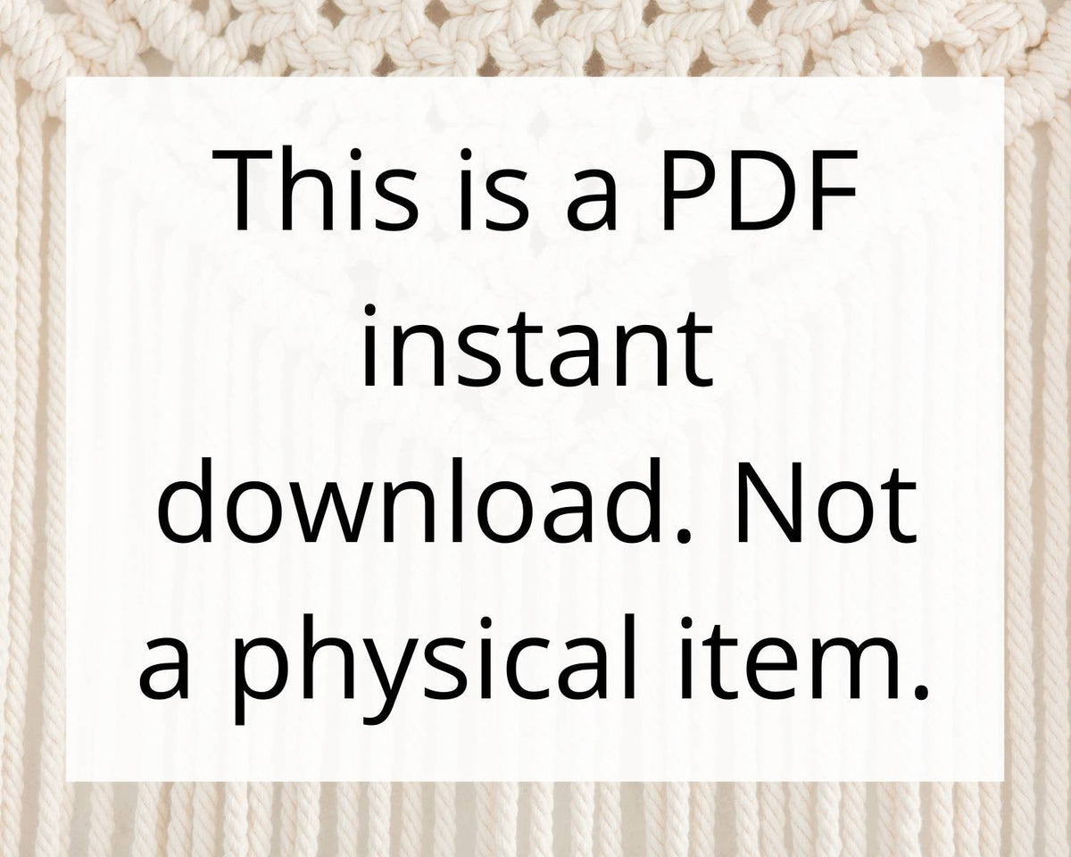 Macrame 12 inch half mandala PDF PATTERN.