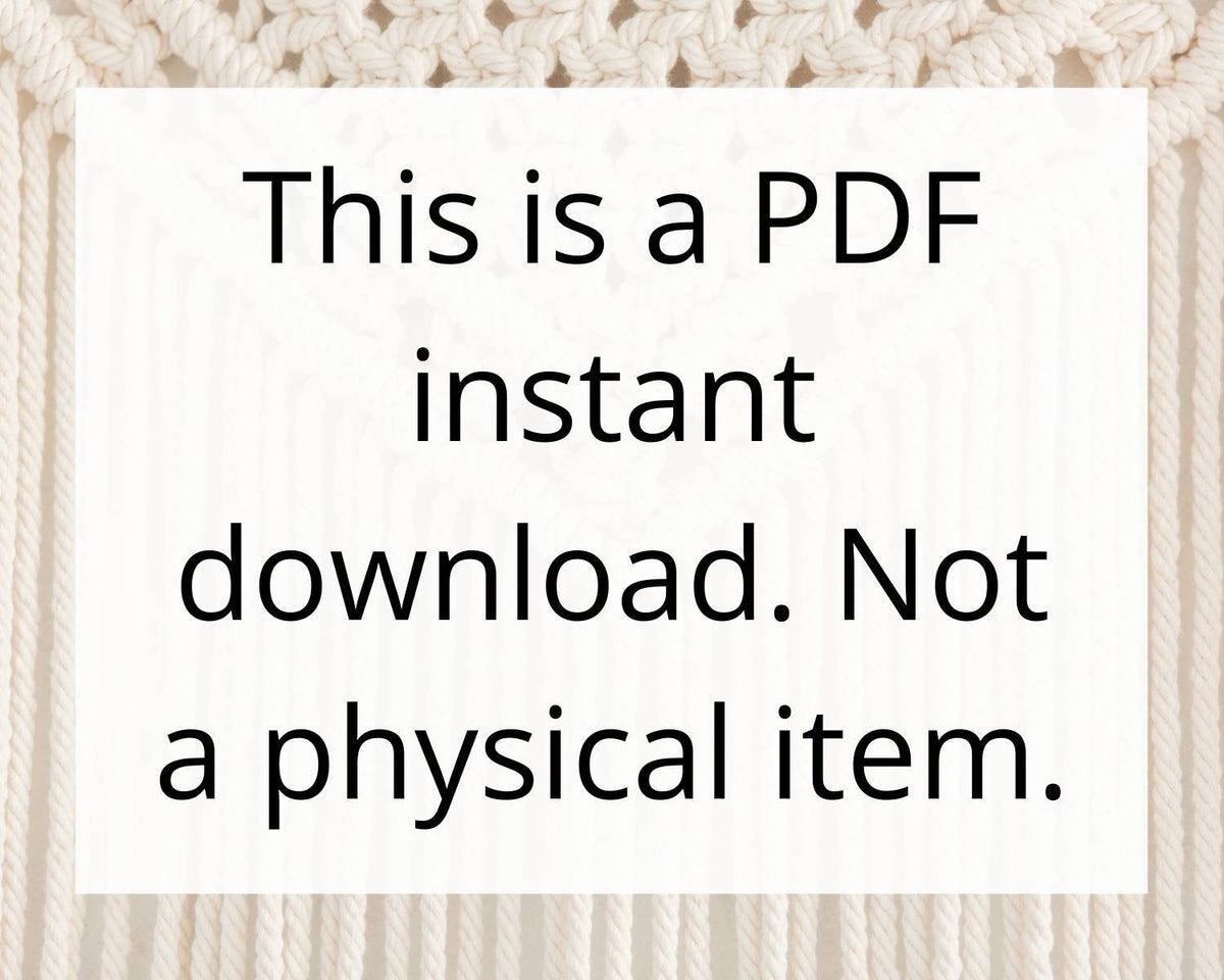 Beginner macrame wall hanging pdf pattern