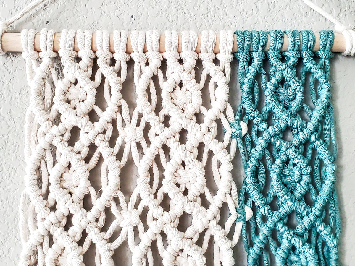 Geometric macrame wall hanging pattern. PDF pattern digital download