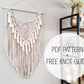 Macrame wall hanging PDF pattern.