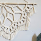 Large macrame half mandala wall hanging. Ready to ship.