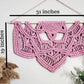 Pink fringeless macrame half mandala wall hanging. Ready to ship.